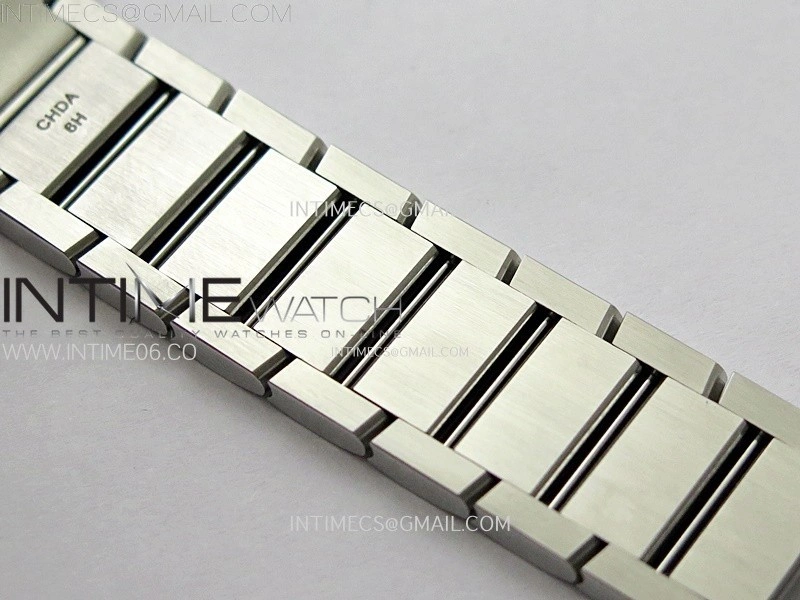 Tank Francaise Ladies 21.2mm Diamonds Bezel SS 8848F 1:1 Best Edition Silver Dial on SS Bracelet Ronda Quartz